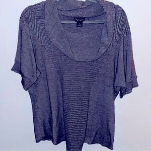 Nue Options Black and White Knit Top
